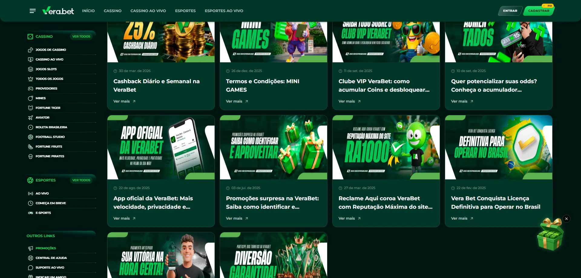 Verabet b&ocirc;nus de boas-vindas e promo&ccedil;&otilde;es exclusivas para jogadores BR