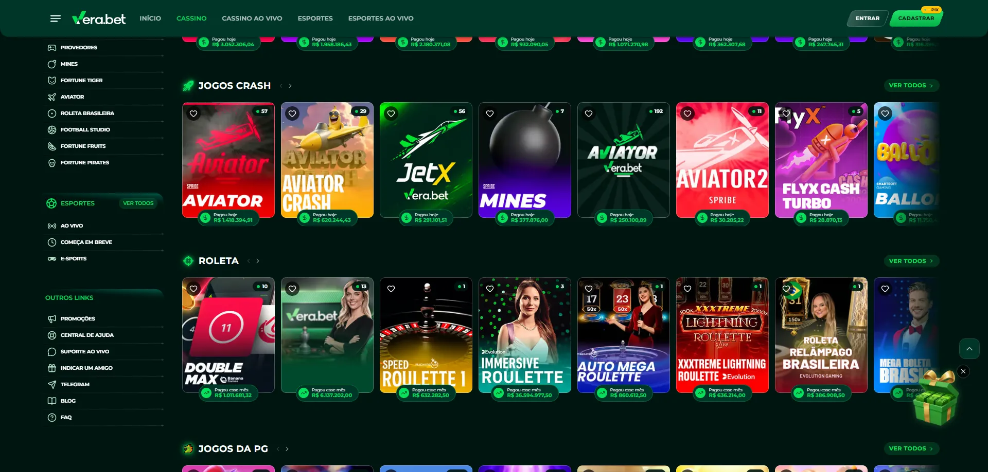 Verabet cassino &mdash; slots, crash games e jogos ao vivo dispon&iacute;veis
